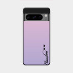 Customize Name Gradient Glass Case Cover Pink For Google Pixel 8 Pro 5G
