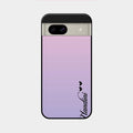 Customize Name Gradient Glass Case Cover Pink For Google Pixel 8A 5G