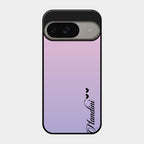 Customize Name Gradient Glass Case Cover Pink For Google Pixel 9 5G