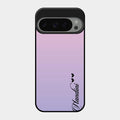 Customize Name Gradient Glass Case Cover Pink For Google Pixel 9 Pro 5G