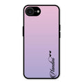 Customize Name Gradient Glass Case Cover Pink For iPhone 16e