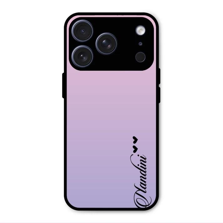 Customize Name Gradient Glass Case Cover Pink For iPhone 17 Pro