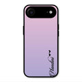 Customize Name Gradient Glass Case Cover Pink For iPhone Air