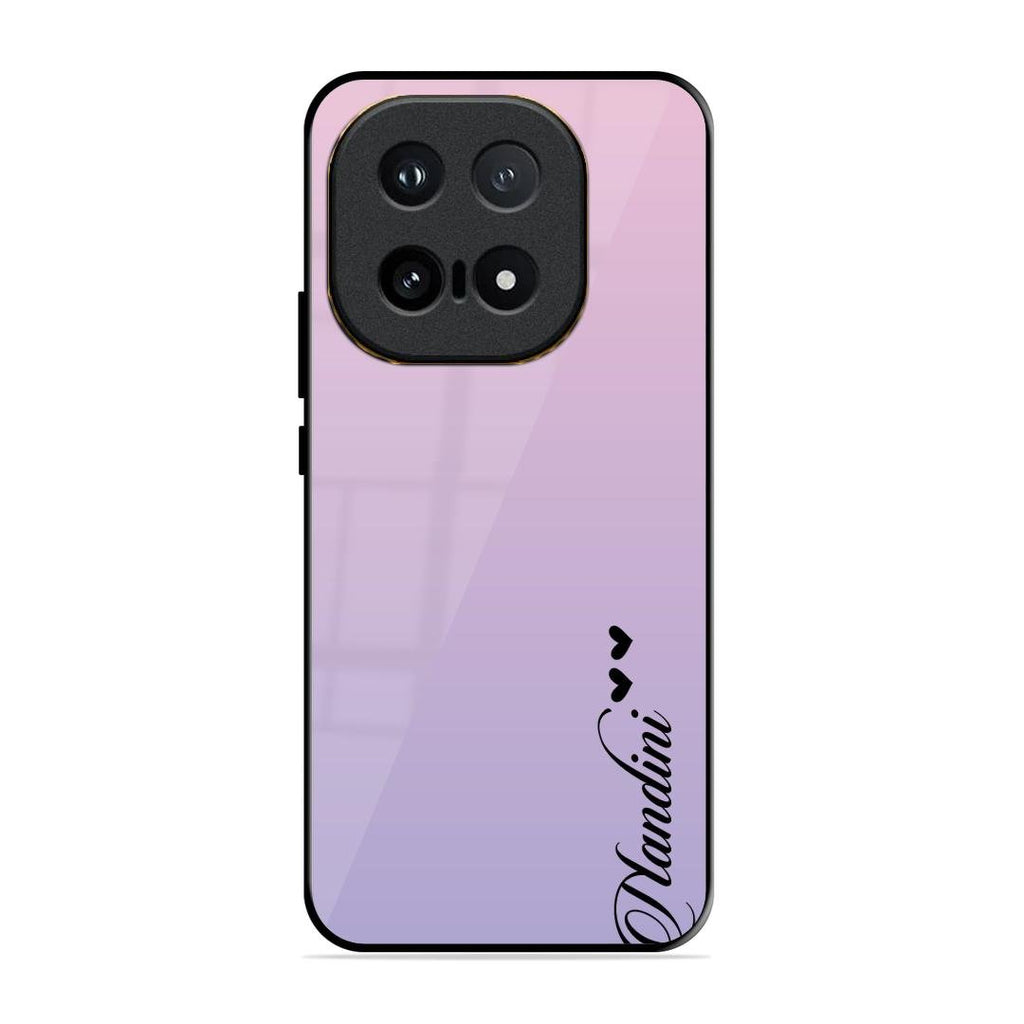 Customize Name Gradient Glass Case Cover Pink For iQOO 15 5G