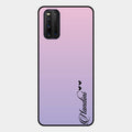 Customize Name Gradient Glass Case Cover Pink For Iqoo 3 5G