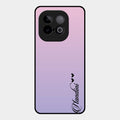 Customize Name Gradient Glass Case Cover Pink For Iqoo Neo 10 5G