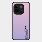 Customize Name Gradient Glass Case Cover Pink For Iqoo Neo 10 5G