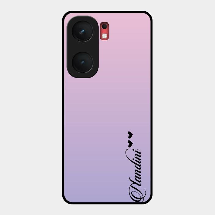 Customize Name Gradient Glass Case Cover Pink For Iqoo Neo 9 Pro 5G