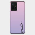 Customize Name Gradient Glass Case Cover Pink For Iqoo Z6 5G