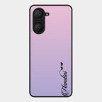 Customize Name Gradient Glass Case Cover Pink For Iqoo Z9 Lite 5G