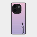 Customize Name Gradient Glass Case Cover Pink For Iqoo Z9S Pro 5G