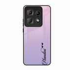 Customize Name Gradient Glass Case Cover Pink For Motorola Edge 50 Pro