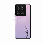 Customize Name Gradient Glass Case Cover Pink For Motorola G67 Power 5G