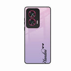 Customize Name Gradient Glass Case Cover Pink For Motorola G96 5G