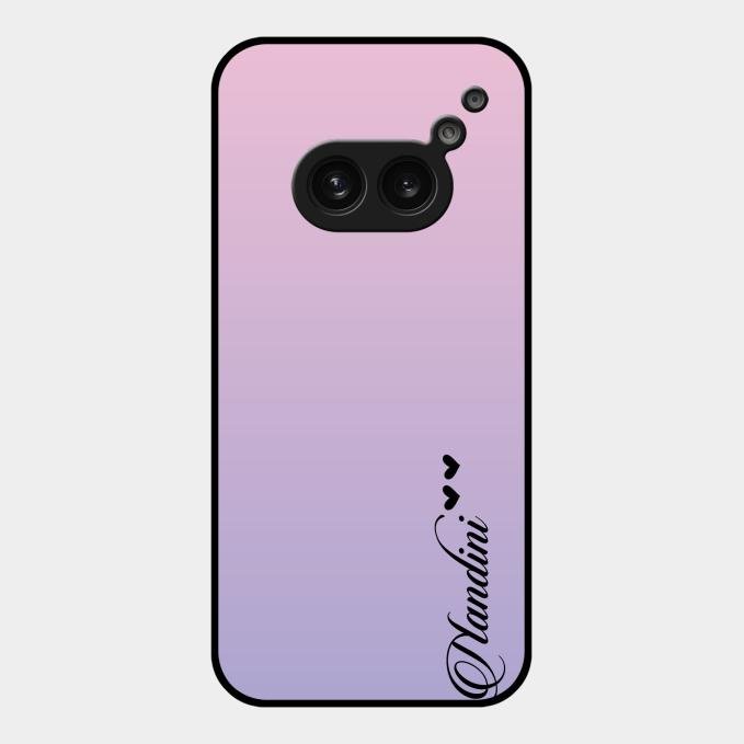 Customize Name Gradient Glass Case Cover Pink For Nothing Phone 2A 5G