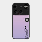 Customize Name Gradient Glass Case Cover Pink For Nothing Phone 3 5G