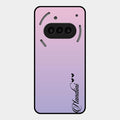 Customize Name Gradient Glass Case Cover Pink For Nothing Phone 3A 5G