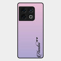 Customize Name Gradient Glass Case Cover Pink For Oneplus 10 Pro 5G