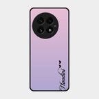 Customize Name Gradient Glass Case Cover Pink For Oneplus 13 5G