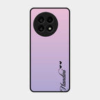 Customize Name Gradient Glass Case Cover Pink For Oneplus 13R 5G