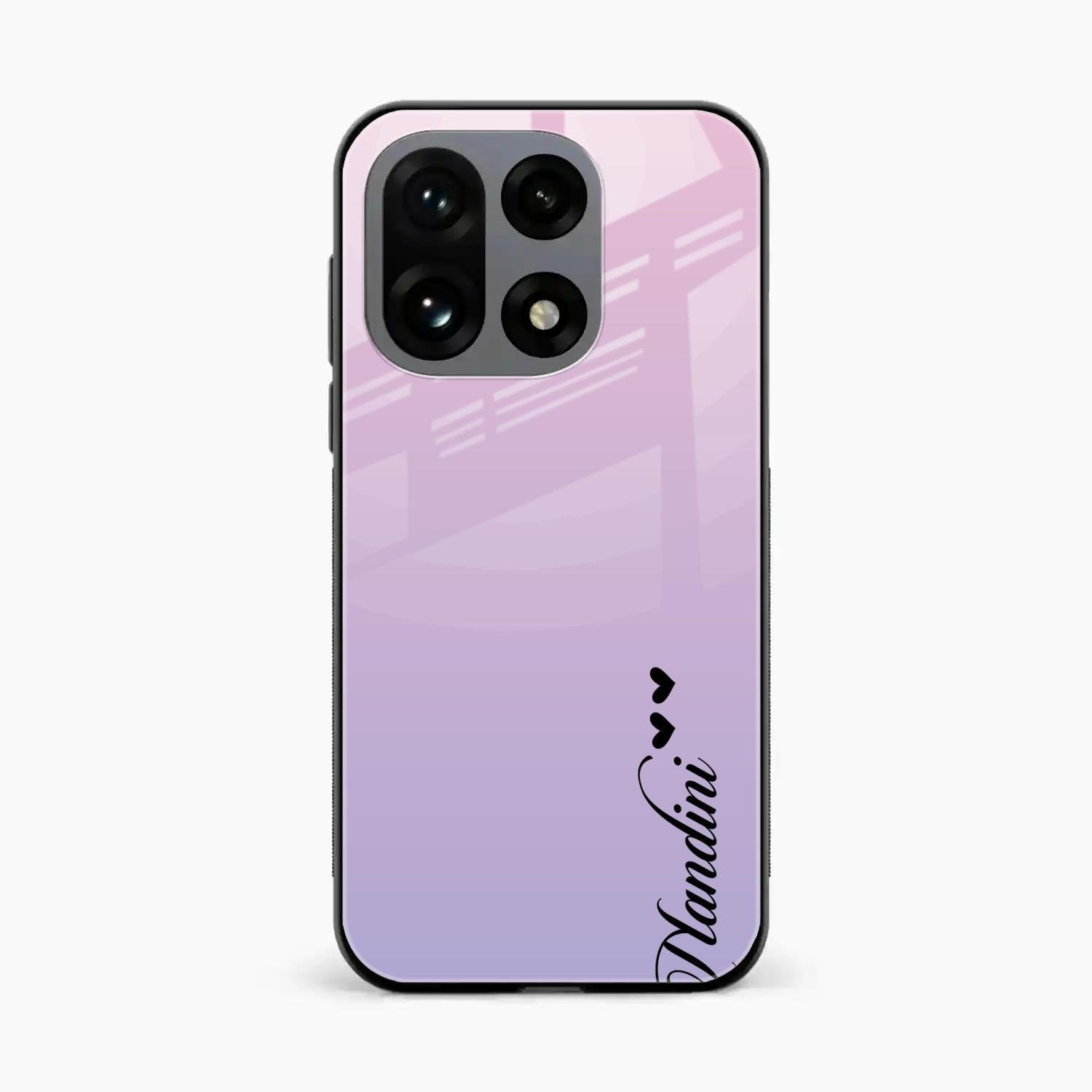Customize Name Gradient Glass Case Cover Pink For OnePlus 15 5G