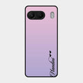 Customize Name Gradient Glass Case Cover Pink For Oneplus Nord 4 5G