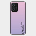 Customize Name Gradient Glass Case Cover Pink For Oneplus Nord Ce 2 Lite 5G