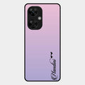 Customize Name Gradient Glass Case Cover Pink For Oneplus Nord Ce5 5G