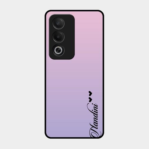 Customize Name Gradient Glass Case Cover Pink For Oppo A3 Pro 5G
