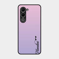 Customize Name Gradient Glass Case Cover Pink For Oppo A5 5G