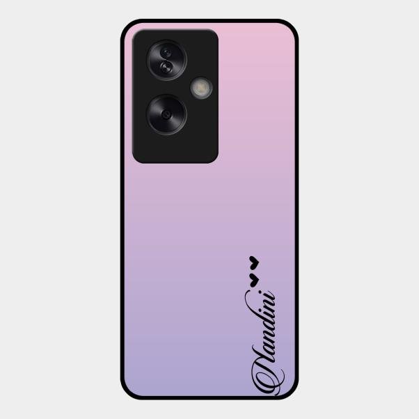 Customize Name Gradient Glass Case Cover Pink For Oppo A79 5G