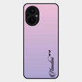 Customize Name Gradient Glass Case Cover Pink For Oppo F21S Pro 5G