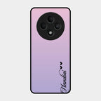 Customize Name Gradient Glass Case Cover Pink For Oppo F27 5G