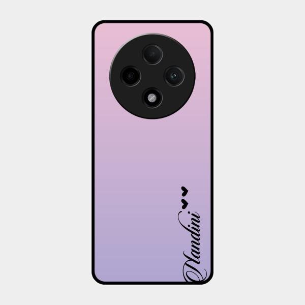 Customize Name Gradient Glass Case Cover Pink For Oppo F27 Pro Plus 5G