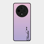 Customize Name Gradient Glass Case Cover Pink For Oppo F27 Pro Plus 5G