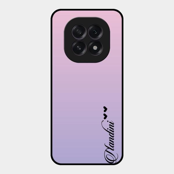 Customize Name Gradient Glass Case Cover Pink For Oppo F29 5G
