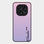 Customize Name Gradient Glass Case Cover Pink For Oppo F29 5G