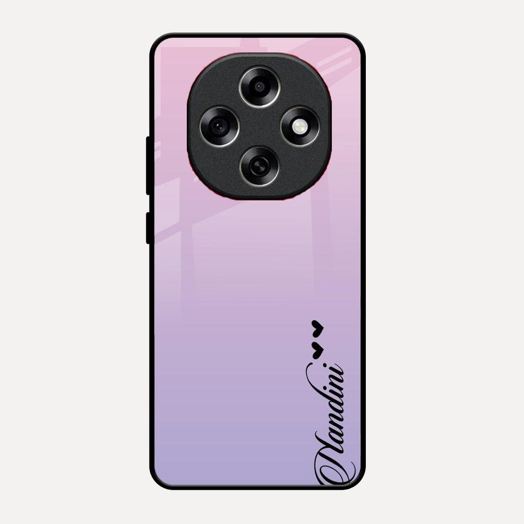 Customize Name Gradient Glass Case Cover Pink For Oppo F31 Pro 5G
