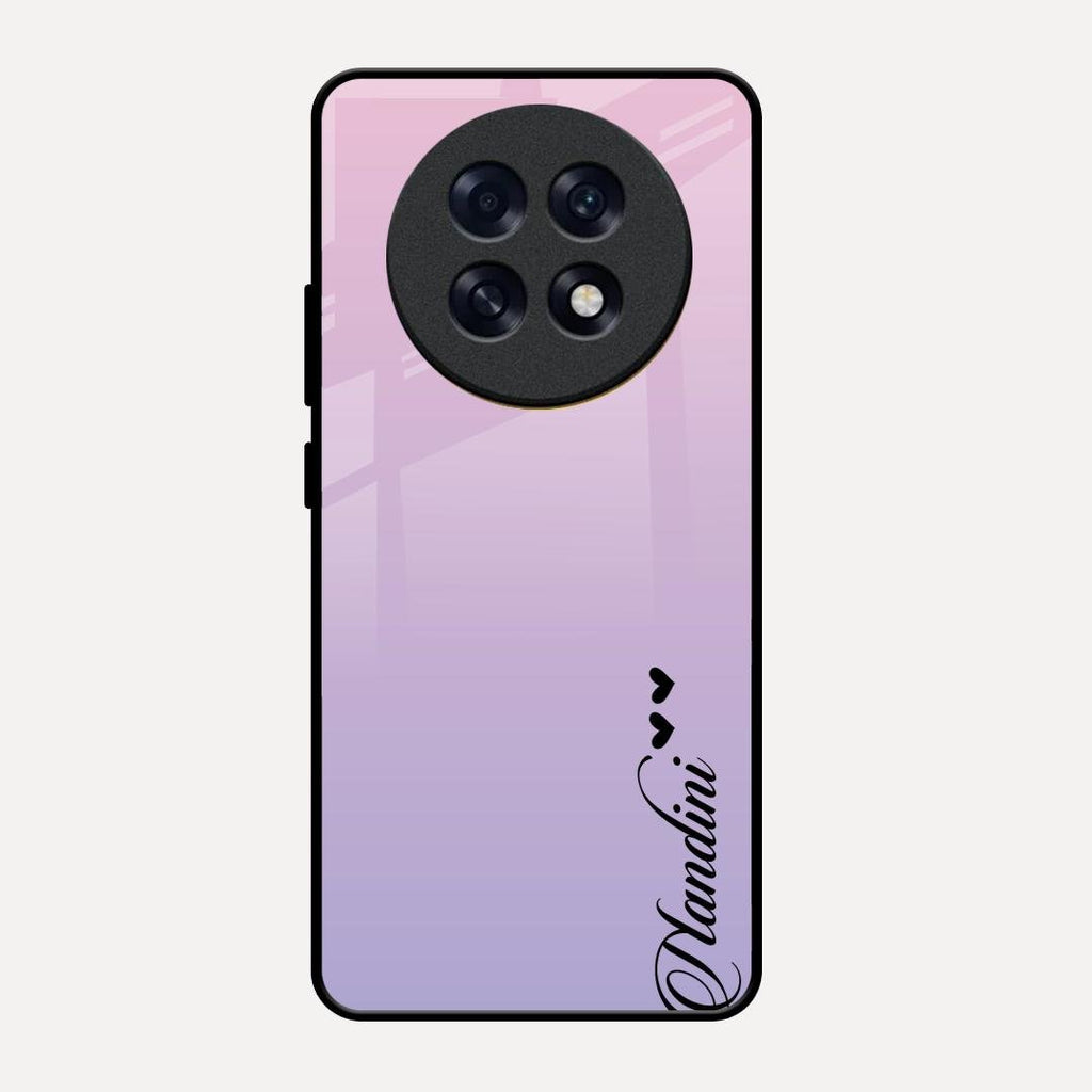 Customize Name Gradient Glass Case Cover Pink For Oppo F31 Pro Plus 5G