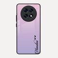 Customize Name Gradient Glass Case Cover Pink For Oppo F31 Pro Plus 5G