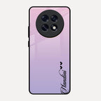 Customize Name Gradient Glass Case Cover Pink For Oppo F31 Pro Plus 5G