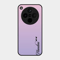 Customize Name Gradient Glass Case Cover Pink For Oppo Find X8 5G