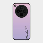 Customize Name Gradient Glass Case Cover Pink For Oppo Find X8 5G