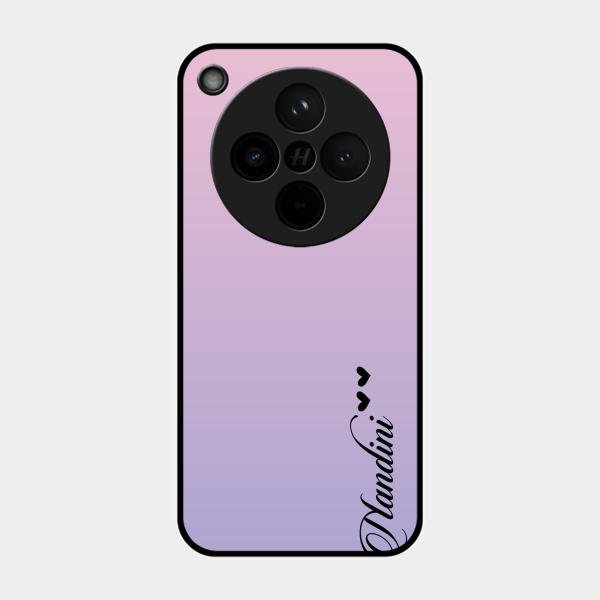 Customize Name Gradient Glass Case Cover Pink For Oppo Find X8 5G