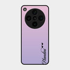 Customize Name Gradient Glass Case Cover Pink For Oppo Find X8 Pro 5G