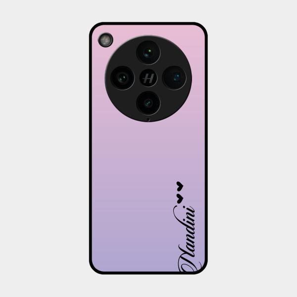Customize Name Gradient Glass Case Cover Pink For Oppo Find X8 Pro 5G