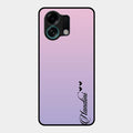 Customize Name Gradient Glass Case Cover Pink For Oppo K13 Turbo 5G