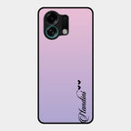 Customize Name Gradient Glass Case Cover Pink For Oppo K13 Turbo 5G