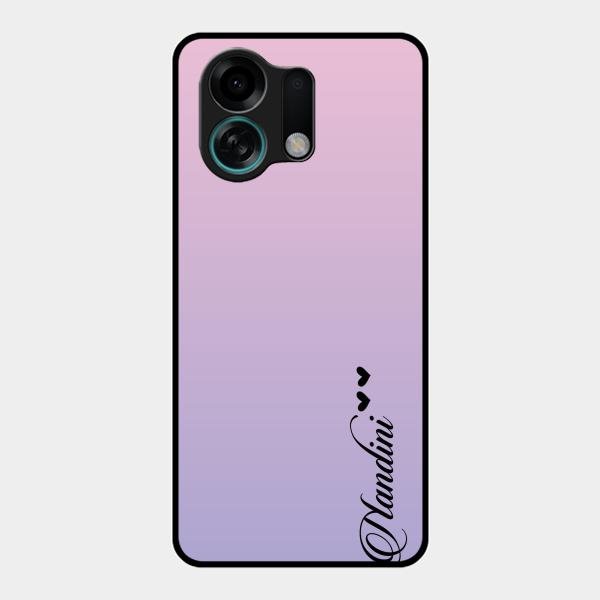Customize Name Gradient Glass Case Cover Pink For Oppo K13 Turbo 5G