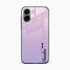 Customize Name Gradient Glass Case Cover Pink For Oppo K14x 5G